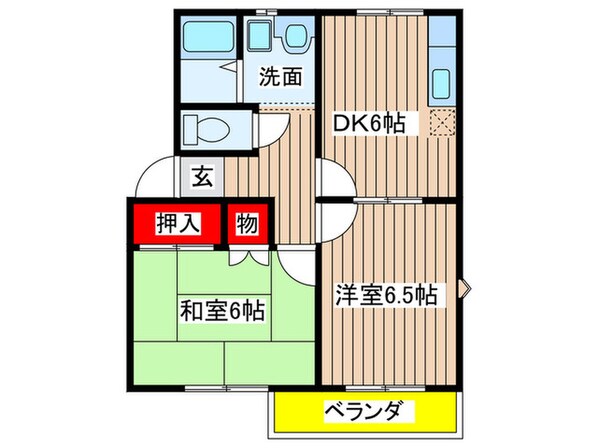 ﾄﾙ-ｽﾋﾙｽﾞＩＴＭ　Ｈ棟の物件間取画像